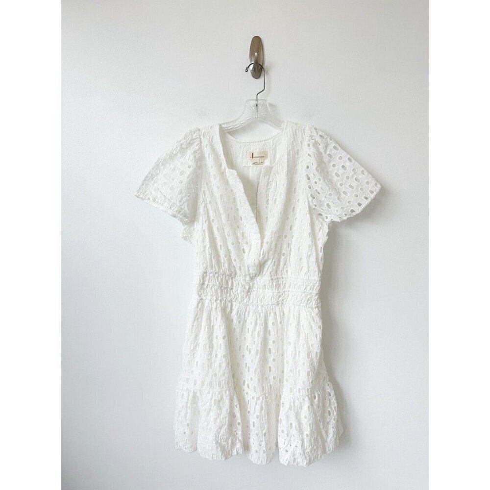 NWT Anthropologie The Somerset Mini Dress: Eyelet Edition 1X White Vacation - Picture 6 of 10